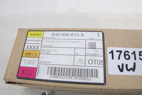 Volkswagen OE uz17615 mhmTEL: 886283293 Ущільнювачі Гумові Маски кришки двигуна Оригінал VW Golf VIII 8 5h 5h0 2020-26