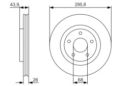 0986479R89 BOSCH Гальмівний диск