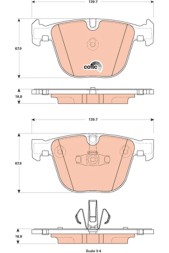 GDB1857 TRW Комплект гальмівних колодок