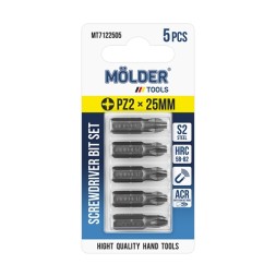 MT7122505 MOLDER Набір біт MOLDER PZ2x25мм 5шт в блістері