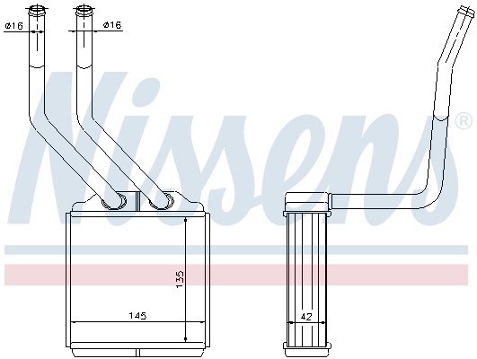 71776 NISSENS Радіатор салону