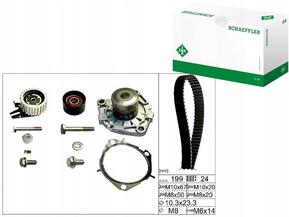 Schaeffler INA Комплект ременя ГРМ + водяний насос 530 0562 30 INA