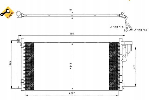 NRF PRO/35962 NRF Конденсатор кондиціонера hyundai grandeur 06- nrf + помічник зіткнення #34