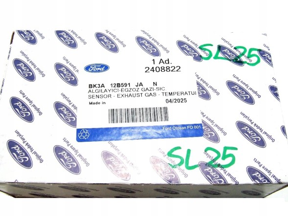 Ford OE 2408822 BK3A-12B591-JA ДАТЧИК ТЕМПЕРАТУРИ ВИХЛОПНИХ ГАЗІВ FORD TRANSIT 2014 - RWD BK3A-12B591-JA ОРИГІНАЛ