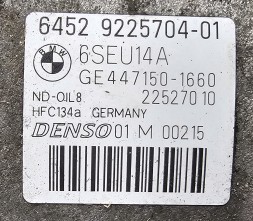 BMW OE 9225704 BMW OE PAWELAUTOCZESCI НОВИЙ ОРИГІНАЛЬНИЙ КОМПРЕСОР КОНДИЦІОНЕРА BMW E90 E91 E92 E93 F25 - 9225704