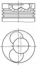 Mahle 028 20 00 Поршень двигуна 028 20 00 mahle