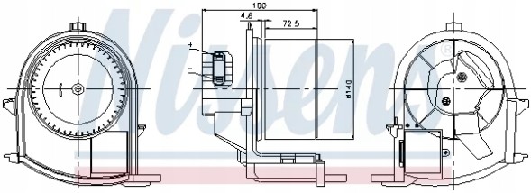 Nissens 87047 87047/Ніс повітродувка renault nissens