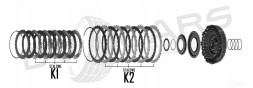 Transnation Zestaw tarcz stalowych K1+K2 DQ250 Комплект сталевих прокладок K1+K2 DQ250