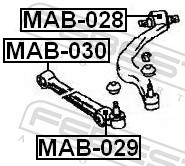 MAB 028 FEBEST Сайлентблок переднього нижнього важеля