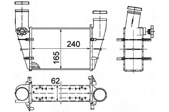 Behr Hella Service 85958596 BRH Brh8ml 376 727-581 інтеркулер vw a4/passat 1,9tdi + помічник водія #33
