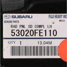 Subaru OE 53020FE200 СКЛА ПЕРЕДНІ ПРАВІ SUBARU IMPREZA WRX STI 02-07 OE