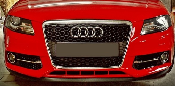 Китай 3454354tertre Решітка радіатора AUDI A4 B8 RS LOOK Срібна рамка 08-11 ПЕРЕДНЯ