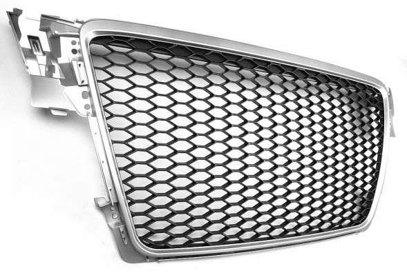 Китай 3454354tertre Решітка радіатора AUDI A4 B8 RS LOOK Срібна рамка 08-11 ПЕРЕДНЯ
