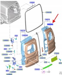 Ford OE ПЛИТА ДВЕРНА ЗОВНІШНЯ ПРАВА FORD TRANSIT 2014- 1846871 _ ET76-A40026-AC