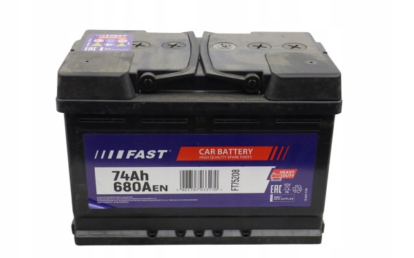 Fast FT75208 Акумуляторна батарея - 74ah 680a 278х175х190 р+