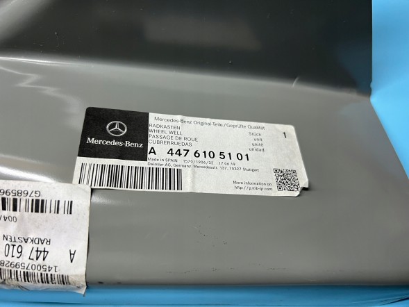 Mercedes-Benz OE 4476105101, A4476105101, A-447-610-51-01 ПАНЕЛЬ НАДКРИЛЬНИКА MERCEDES-BENZ VITO V-KLASA W447 A4476105101