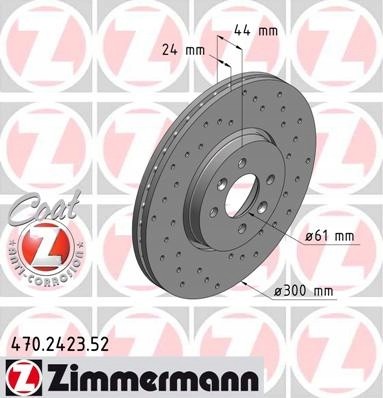 Zimmermann 470.2423.52 Диски zimmermann sport renault grand scenic ii