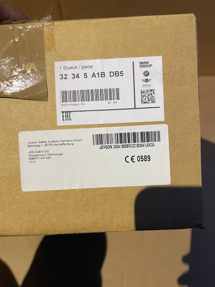BMW OE 32345A1BDB5 Подушка безпеки airbag bmw e39 e38 e46 32345a15 нова орг під мультифункцію