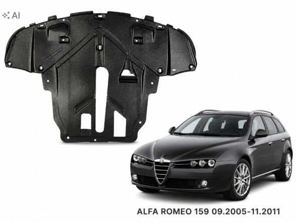PC 83292433323 ЗАХИСТ ДВИГУНА ПІД ДВИГУН HDPE ALFA ROMEO 159 09.2005-11.2011 НОВИЙ МІЦНИЙ