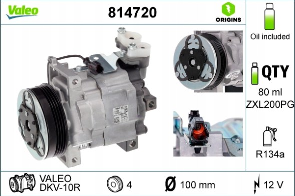 Valeo 814720 Компресор кондиціонера valeo 814720