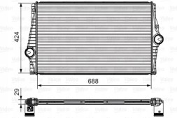 Valeo 818280 Охолоджувач повітря інтеркулер 818280 valeo volvo