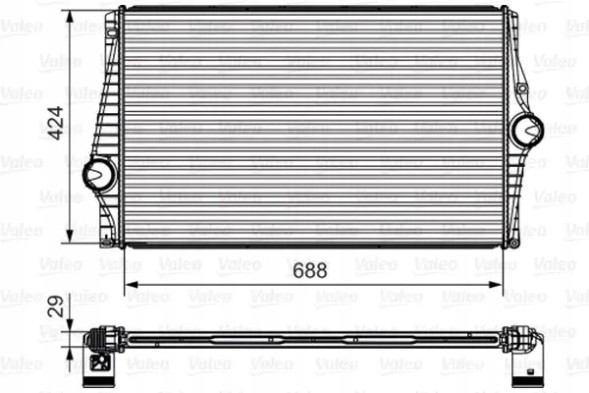 Valeo 818280 Охолоджувач повітря інтеркулер 818280 valeo volvo