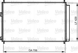 Valeo 814204 Конденсатор радіатора кондиціонування повітря з осушувачем
