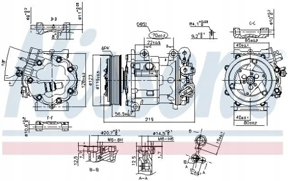 Nissens 89362 Компресор кондиціонера 89362 nissens