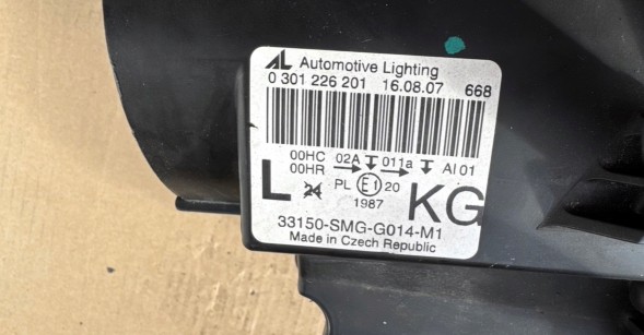 Honda OE 33151-SMG-G01 LAMPA LEWA CIVIC ФАРА ПЕРЕДНЯ ЛІВА HONDA CIVIC VIII UFO 2005-2011