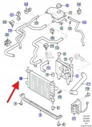 Ford OE XS6H-8005-EB Охолоджувач 1.25 zetec duratec fiesta 1995- 2002 oe 1111384 _ xs6h-8005-eb