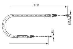 1987477994 BOSCH Трос гальма стоянки