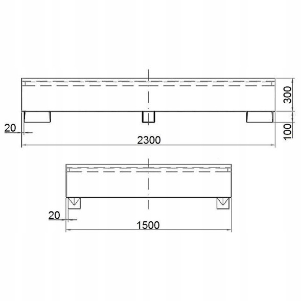 Китай WEW-SC-HP-1015691 Піддон для збору розливів MEVA для IBC 2x1000л Оцинкований CE 3594-Z