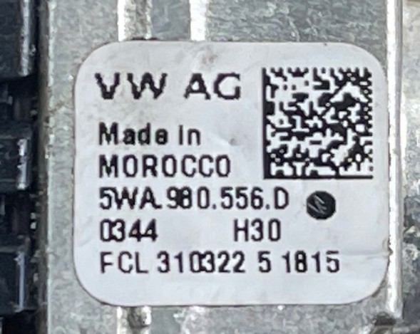 Volkswagen OE OEM 5WA980556D Камера заднього виду 5WA980556D Audi Skoda Volkswagen оригінал нова