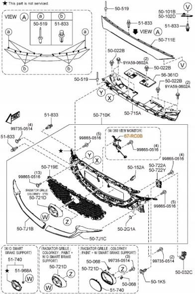 Mazda OE K15767RC0A ПЕРЕДНЯ КАМЕРА СИСТЕМА 360 ГРАДУСІВ MAZDA CX-5 KF 2017-2021 ОРИГІНАЛ
