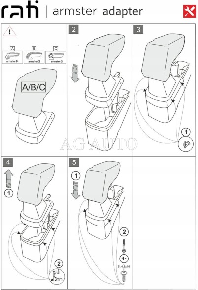 Rati 69.V01674 Підлокітник Armster 3 Kia Rio 2011-2017 р.в