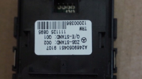 Mercedes-Benz OE A2469050451 9107 ПЕРЕМИКАЧ РУЧНОГО ГАЛЬМА MERCEDES -
