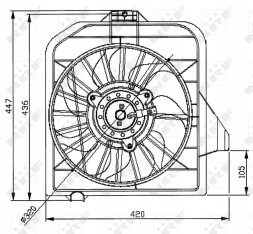 NRF 47032 47032/ Nrf вентилятор радіатора chrysler voyager