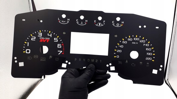 Moman 0089688096819 Накладки на панель приладів Ford F-150 SVT Raptor – Конвертація з миль/год в км/год (спідометр)