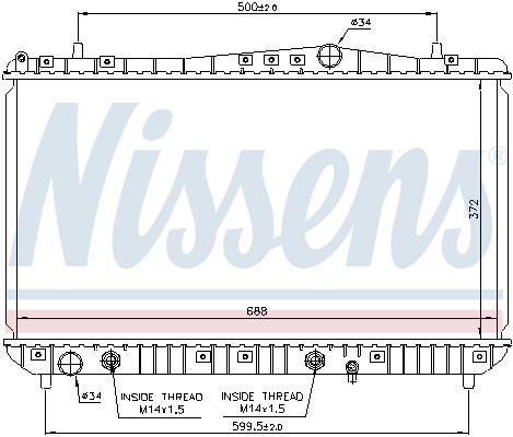 61665 NISSENS Радіатор