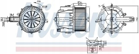 Nissens 87759 Вентилятор обдуву салону 87759 nissens porsche