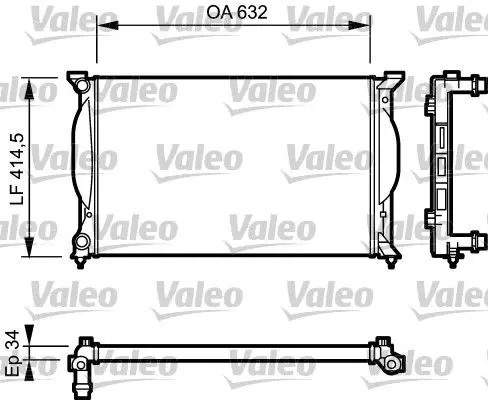 Valeo 732963 Охолоджувач води 732963 valeo audi a4 b6 (8e2)