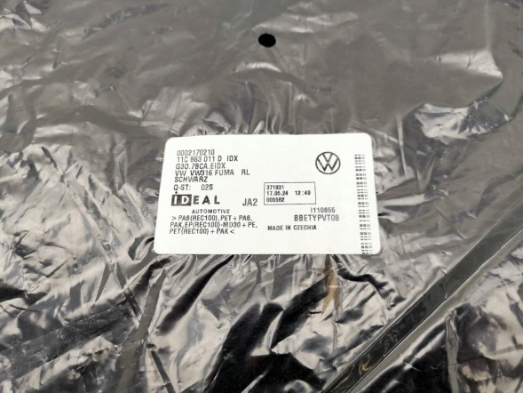 Volkswagen OE 11C863011D, DWP523421OE КИЛИМКИ ВЕЛЮРОВІ КОМПЛЕКТ VW ID.4 ID4 11C863011D ОРИГІНАЛ