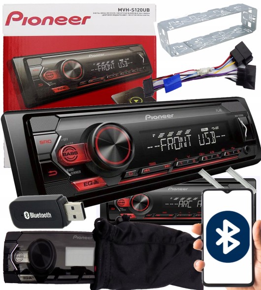 Pioneer Автомобільний радіоприймач Pioneer MVH-S120UB 4x50W AUX USB 1DIN + 4 інших продуктів