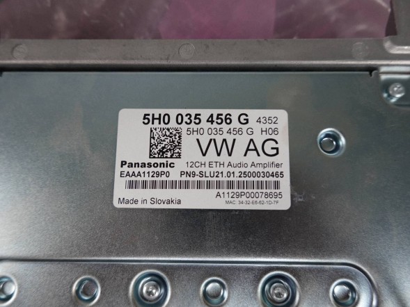 Volkswagen OE 5H0035456G WZMACNIACZ АУДІОУСИЛЮВАЧ PANASONIC ДЛЯ VW GOLF VIII 8 CUPRA FORMENTOR TERRAMAR LEON IV