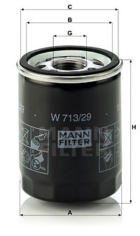 W 713 29 MANN FILTER Фільтр оливи