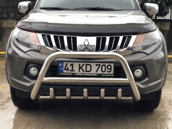 Китай PWT02_L20015+ Передня штанга Mitsubishi L200 kangaroo A-Bar, хром