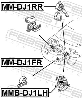 MMB DJ1LH FEBEST Подушка двигуна