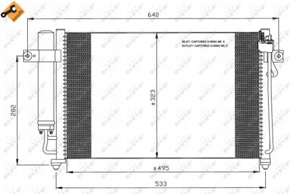 NRF 35476 Конденсатор кондиціонера nrf 35476
