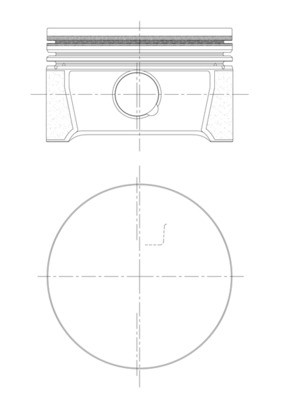 028PI00126000 MAHLE ORIGINAL Поршень
