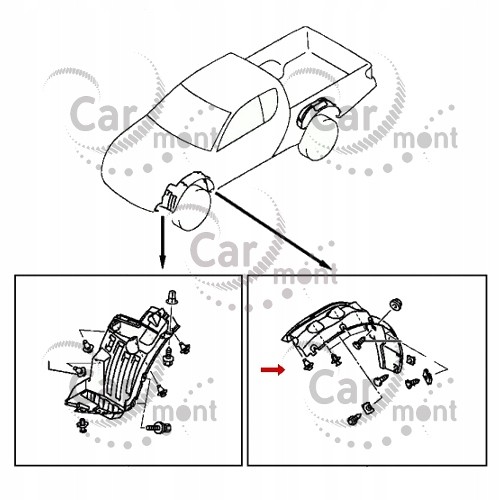Mitsubishi OE Підкрилок лівий передній L200 2.5DiD KB4 Pajero Sport KH 5370B417 5370A275 OE
